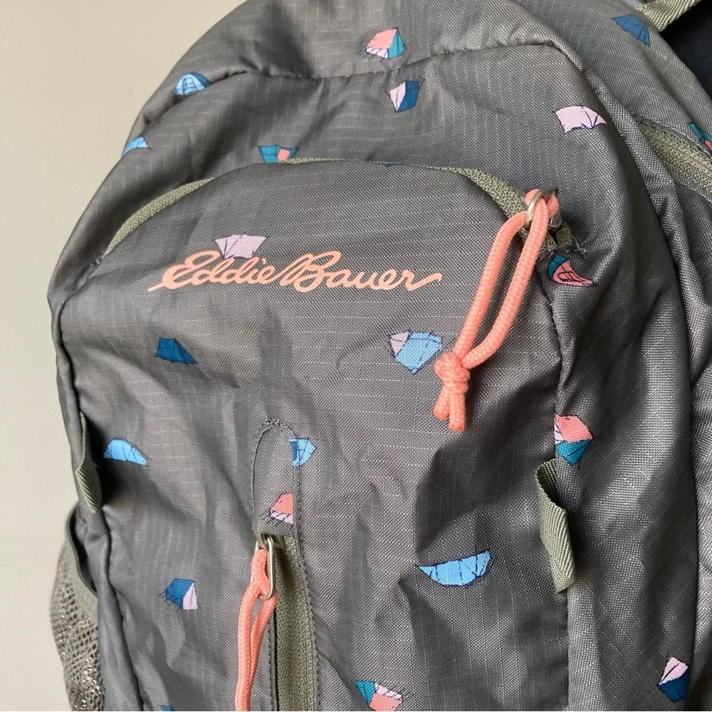 Eddie Bauer Stowaway Backpack 20L Gray‎ with Tent Camping Graphic Foldable